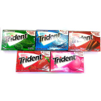 Trident Pack of 5 (Spearmint Watermelon Strawberry Original Bubblegum)