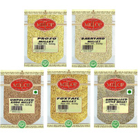 Miltop Unpolished Millets Natural Grains Combo Pack of 5 (Foxtail 500 g, Kodo 500 g, Proso 500 g, Little 500 g, Barnyard 500 g)