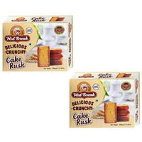 Mid Break - Cake Rusk | Extra Soft | Cake Rusk | 100% Eggless | Premium Handmade Cake Rusks | 300 Gm x 2 | Pack of 2