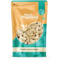 Nutri Organics Dry Fruits Natural Premium Whole Cashews 200 gm | Whole Crunchy Cashew | Premium Kaju nuts Dry Fruit | Nutritious & Delicious | Gluten Free & Plant based Protein