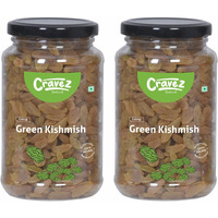 cravez Seedless Green Raisins 1000 Gm | Kishmish | Nutritious Dried Grapes | Rich In Iron |100% Natural | No Preservatives | No Additives | Healthy Snacks