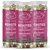 Healthy Treat Roasted 5 In 1 Super Seeds Mix With Cranberry 450Gm ( Pack Of 3 - 150G Each ) | Trail Mix | Seeds Mix | Roasted Seeds Mix For Eating | Mixed Seeds For Weight Loss | Healthy Diet Snacks