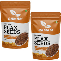 Ramam Flax Seeds | Natural Raw Flax seeds for Eating |High Dietary Fiber |Rich in Magnesium |Helps in Manage Blood sugar levels & Heart Health | Helps in Hair Growth| Alsi Seeds 400gm (Pack of 2)
