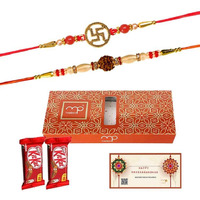 Maalpani Rakhi for Brother - Set Of 2 Rakhi With Chocolate Combo Pack | Dairy Milk Chocolate Combo With Rakhi Gift Hamper Set | Rakhi Gift For Brother 2024