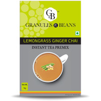 GnB GRANULES n BEANS Granules N Beans Lemongrass Ginger Chai Instant Tea Premix - (10 Sachet X 14G = 140 Gram) (Pack Of 16)