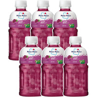 Mogu Mogu Grape Juice with 25% NATA De Coco | Energy Booster Drink | Full of Fruit Fibres | No Added Preservatives and Colours -320ml (Pack of 6)