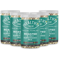 Healthy Treat Roasted 5 In 1 Super Seeds Mix Combo 500 Grams (Pack Of 5,100Gm Each)|Trail Mix|Roasted Seeds Mix For Eating|Blend Of Pumpkin Seeds,Flax Seeds,Watermelon Seeds,Chia Seeds & Sesame Seeds
