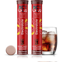 DIET GEAR Energy Drink Electrolytes 40 Effervescent Tablets (10 litre) Zero Sugar, Zero Caffeine| 7 Essential Electrolyte Salts (Na, K, Mg, Ca, Cl, Zn) + Vitamin C | Cola Flavor