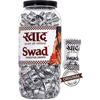 Swad Candy Jar (Digestive & Tangy Indian Masala Flavour Sweet Toffee) Vegan & Gluten Free, 250 Candies Jar