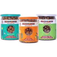PROMUNCH Roasted Soya Snack | High-Protein | Healthy | Gluten-Free | Combo of 3 Packs, Flavour: Cheese & Onion, Tangy Pudina and Peri- Peri, 150 g Each