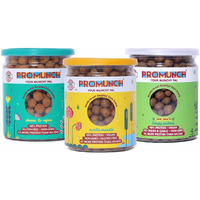 PROMUNCH Roasted Soya Snack | High-Protein | Healthy | Gluten-Free | Pack of 3, Flavour: Noodle Masala, Tangy Pudina & Cheese & Onion - 150G Each