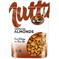 Mr.Nuttz Premium Almonds - 250g Pouch | Fresh, Crunchy, and Nutritious | Perfect for Snacking, Baking, and Cooking | Imported Quality