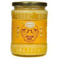 SWARNAMRIT Organic A2 Bilona Gir Cow Ghee|500 Ml|Traditional Bilona Method|Cultured|Premium|Immunity Booster|Pure|Natural|Healthy|Fresh|Lactose&Gluten Free|Keto Friendly|Glass Bottle
