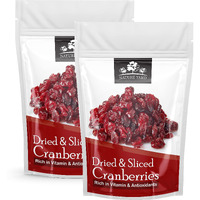 NATURE YARD Organic American Dried Cranberry dry fruit - 300 Gm - Naturally Dehydrated Real Sliced Cranberries - Tangy Healthy Snack