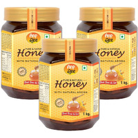 ANP BEE 100% Pure, Raw Unpasteurized Natural Honey 1Kg I Complies with 22 Rigorous FSSAI Quality Checks I NMR Tested Honey Raw 1 Kg I No Sugar Adulteration I Natural Immunity Booster for Adults & Kids I Pack of 3