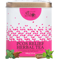 The Indian Chai - PCOS/OD Relief Herbal Tea 100g with Spearmint, Flax Seed, Chasteberry etc, Helps with Acne, Facial Hair Growth, Scalp Hair Loss related to Hormonal Imbalance