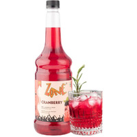 Zone Cranberry Syrup 1050ml | Fruity Flavor of Cranberry for Mocktails, Cocktails, Lemonades, Iced Teas & More | 35+ Flavours