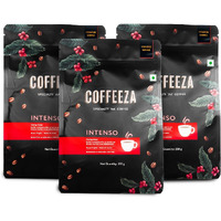 COFFEEZA Intenso Ground Coffee | Coarse Grind (French Press) | Medium-Dark Roasted Ground Coffee - Speciality Grade Ground Coffee Pack Of 3X 250Gm Packet