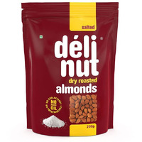 Delinut Dry Roasted Almonds | Salted 200gm