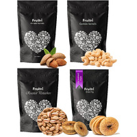 Fruitri Fresh and Premium Nuts, Dry Fruits Combo Pack, Almond, Cashew, Fig, Pistachios(Combo3, 200g x 4)