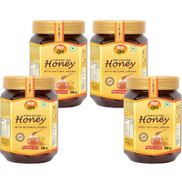 ANP BEE Raw Unpasteurized NMR Tested Natural Honey 500g I Complies with 22 Rigorous FSSAI Quality Checks I 100% Pure, No Sugar Adulteration I Natural Immunity Booster for Adults & Kids I Pack of 4