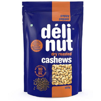 Delinut Dry Roasted Cashews | Plain and Flavoured Cashews (Pepper, 500 gm)