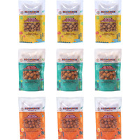 PROMUNCH Roasted Soya Snack | High-Protein | Healthy | Gluten-Free (Cheese and Onion-3, Peri Peri-3, Noodle Masala-3) 30 gm Each