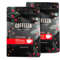 COFFEEZA Intenso Ground Coffee | Medium-Dark Roast | Coarse Grind (French Press) | Specialty Grade | Pack of 2 x 250g Packets