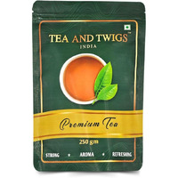 Tea and Twigs Premium Tea - 250gm (Pack Of 2) | Second Flush CTC Tea | Premium Chai Patti | Assam Tea | Black Tea