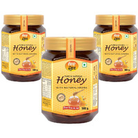 ANP BEE Raw Unpasteurized NMR Tested Natural Honey 500g I Complies with 22 Rigorous FSSAI Quality Checks I 100% Pure, No Sugar Adulteration I Natural Immunity Booster for Adults & Kids I Pack of 3