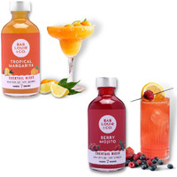 Bab Louie & Co. Cocktail Mix Combo Pack, Berry Mojito & Tropical Margarita, 100% Natural, Cocktail And Mocktail Syrup For Vodka, Gin, Whiskey (Pack Of 2), Liquid