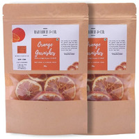 Bab Louie & Co. Dehydrated Orange Wheel Garnishes For Cocktail, Mocktail, Detox Water, Green Tea, Snacks - Gluten free, Vegan, Air Dried, No Sugar 100% Natural (Pack of 2)