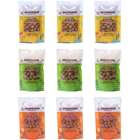 PROMUNCH Roasted Soya Snack | High-Protein | Healthy | Gluten-Free (Tangy Pudina-3,Peri Peri-3,Noodle Masala-3) 30 gm Each
