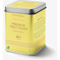 GOPALDHARA Darjeeling Tea Premium Two Leaves And Buds First Flush Spring Mellow Gold Tea 100G Tin Can - Special Ftgfop1 Darjeeling Tea Highest Elevation (7000Ft), 100 Grams