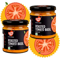 Saucy Affair Roasted Basil Tomato Sauce | Tomato Sauce In Fresh | Tomato Ketchup | Pizza Pasta Sauce, Ready To Eat - 170Gm (Set - 2)
