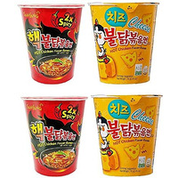 Sam Yang 2X Spicy & Cheese Buldak Hot Chicken Flavour Raman Cup Noodles,70Mg*4 Pack (Pack Of 4) (Imported)