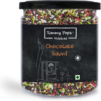Tummy Pops | Chocolate Saunf Mix - 350gm Jar | After Meal Digestives Mukhwas, Handmade & Sun-Dried Sweet Saunf Mouth Fresheners, Fennel Seeds Saunf | Hygienically Prepared & Packed