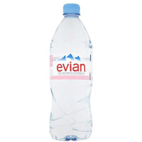 Evian Natural Mineral Water, 1 L X 12