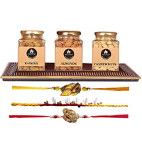 Food Library The Magic of Nature Rakhi Gift Hamper For Brother/Bhaiya/Bhabhi/Kid (Dry fruit jar)