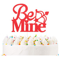 Festiko Be Mine Cake Topper for Wedding Anniversary Propose Party Engagement Decorations Supplies