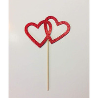 Festiko 20 Pieces Valentines Day Cupcake Topper Glitter Cardstock, Valentines Day Party Decoration
