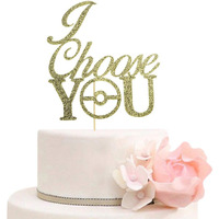 Festiko I Choose You Cake Topper For Wedding Engagement Party Decorations, Romantic Cake Toppers