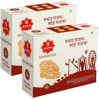 SAHU GAJAK BHANDAR Rajasthani Homemade Traditional Kaju Gazak 1200 Grams (Pack of 2 Each 600g) | Jaggery Sesame Chikki Snack | Eatables Snacks Items | No Added Preservatives