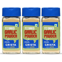 CRISTA SERIOUSLY PURE AND NOTHING MORE Dehydrated Garlic Powder | 100% Pure Lehsun Powder | Ready to use | Farm Fresh | Zero added Colours, Fillers, Additives & Preservatives | 45 gms each | Pack of 3