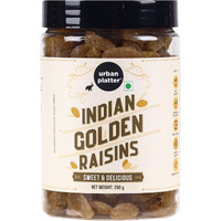 Urban Platter Indian Golden Raisins, 250g (Garnish or Add to Fruit Salads, Oatmeals, Mueslis, Trail Mixes, Ice Creams, Baked Goods, Kheer & Ladoos)