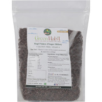 GreenHabit Ragi Flakes 1 kg - Nutritious and Gluten-Free Finger Millet Cereal a.k.a nachini Poha - High Fiber Breakfast - 1 kg Pack (Ragi Flakes, 1 kg)