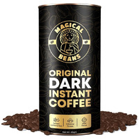 Magical Beans 50gm Original Premium dark Instant Coffee | 100% Arabica | Strong & Delicious Coffee | Rich & Smooth Aroma | Make Caf Style Hot or Cold Coffee, Cappuccino, Espresso, Latte at Home Perfect for Working Professional and Gym Lover