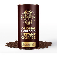 Magical Beans 50gm Original Premium Light Gold Barista Instant Coffee | 100% Arabica with 60 aglo arabica and 40% aromatic chicory | Strong & Delicious Coffee | Rich & Smooth Aroma | Make Caf Style Hot or Cold Coffee, Cappuccino, Espresso, Latte at Home Perfect for Working Professional and Gym Lover