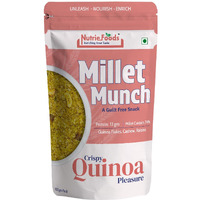 Nutriefoods Millet Munch Snack, 100% Roasted Millets & Guilt Free Snack, Nutritious Munch, Bajra, Jawar, Ragi, Qquinoa, Foxtail Snack (Crispy Quinoa Pleasure (Pack of 2), 200gm)