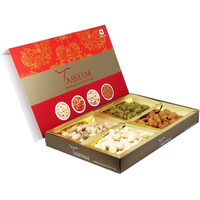 Tassyam Dry Gift Fruit Tray | Gift Hamper of Premium Cashew, Almond, Pistachio & Raisin 200g